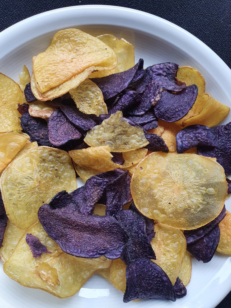 Wagner`s Blau / Gelb Chips Mix 90g mit meersalz – Wagner Kartoffeln